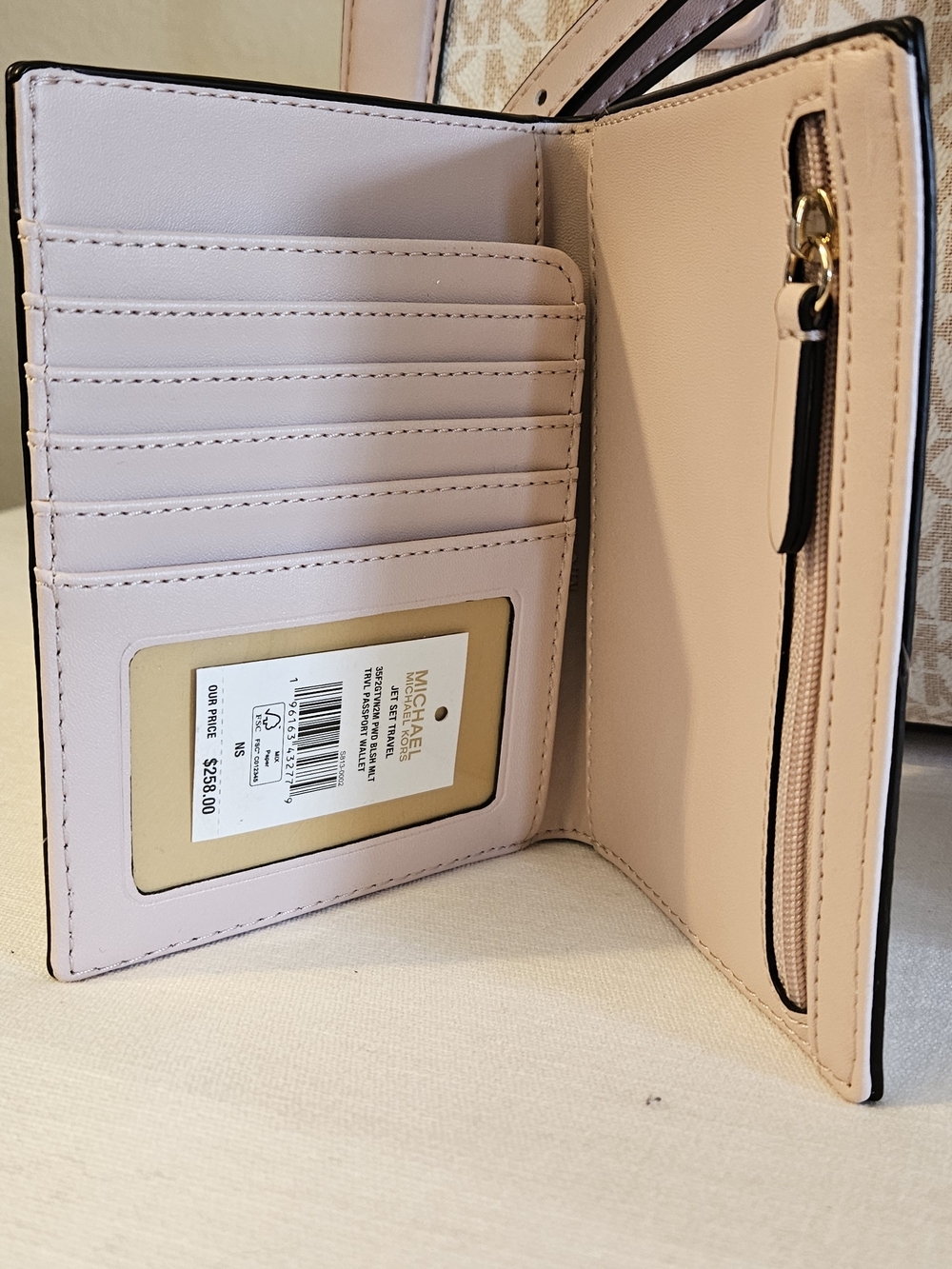 Michael Kors Blush and Cream Logo Satchel - Picture 4 of 11